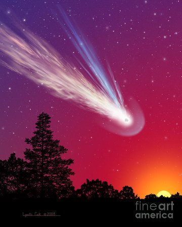 comet painting - lynette cook - fine art america