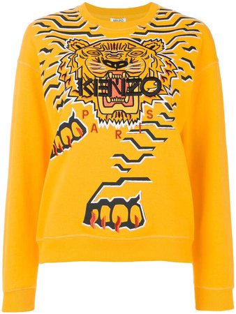 embroidered tiger sweatshirt