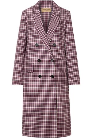 Burberry | Checked cotton-blend coat | NET-A-PORTER.COM
