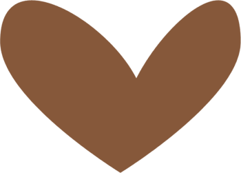 Modern Brown Heart Clip Art - Modern Brown Heart Image
