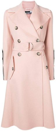 Code double breasted belted coat