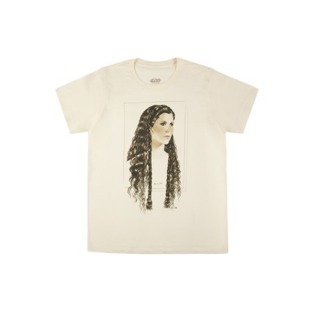Star Wars Leia With Hair Down Natural Tee | Official Apparel & Accessories | Heroes & Villains™ - Star Wars