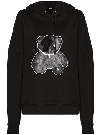 Shop We11done graphic teddy bear print hoodie with Express Delivery - FARFETCH