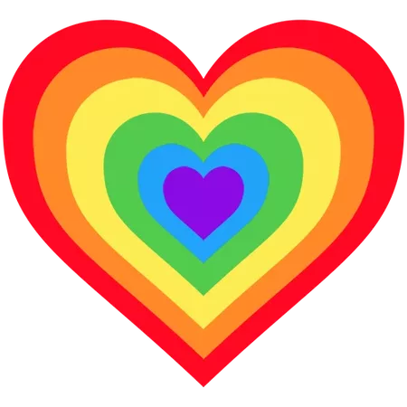 gay pride heart rainbow queer Sticker by 🪕