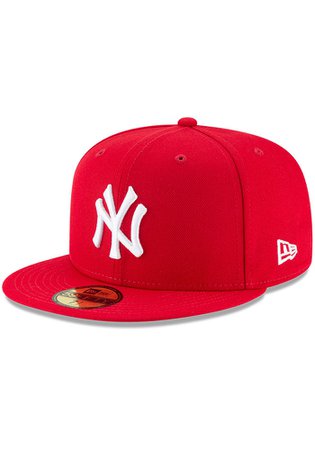 New Era New York Yankees Mens Red Basic 59FIFTY Fitted Hat - 59004761