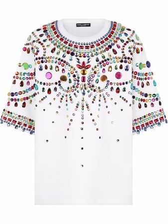 Dolce & Gabbana crystal-embellished short-sleeve T-shirt - Farfetch