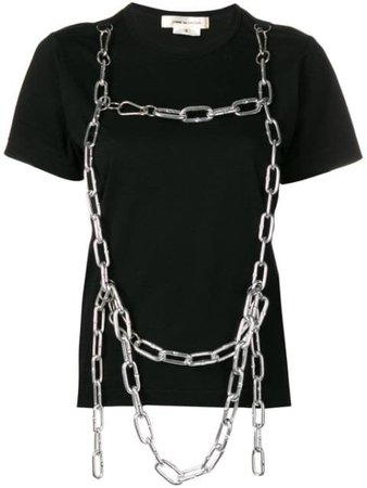 Comme Des Garçons Chain Embellished T-Shirt GCT040S19 Black | Farfetch
