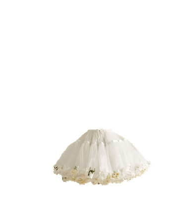 DevilInspired Harvest Spring 35cm/45cm Length Floral Petticoat White and White (Dei5 edit)