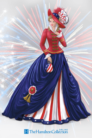victorian red white and blue dress - Google Search