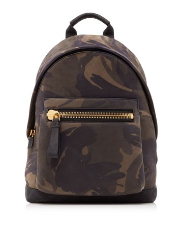 TOM FORD Camouflage-Print Leather Backpack