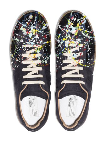 Shop Maison Margiela Replica painter low-top sneakers with Express Delivery - FARFETCH
