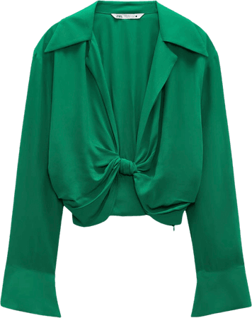 Zara green shirt
