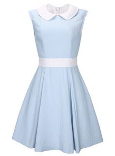 Blue collared dress