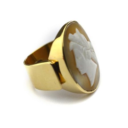Antiques Atlas - Large Antique Cameo Ring 9Ct Gold