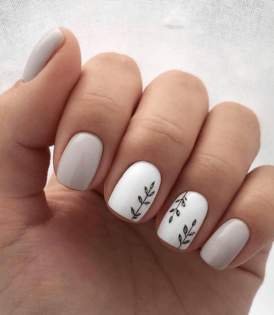 cute nail designs white