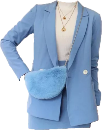 clothes fashion blue blazer turtleneck professional fre...
