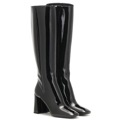 PRADA Knee-high patent leather boots