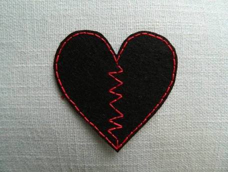 broken heart patch sew on - Google Search
