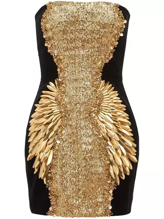 Balmain sequin-embellished Mini Dress - Farfetch