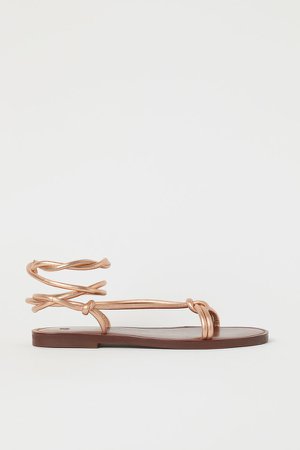 Leather Sandals - Brown
