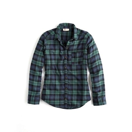 blue and green plaid flannel
