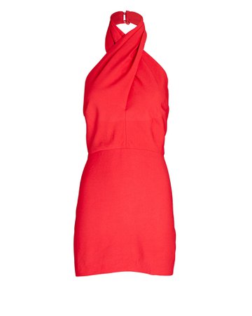 The Sei Twist-Front Halter Mini Dress | INTERMIX®
