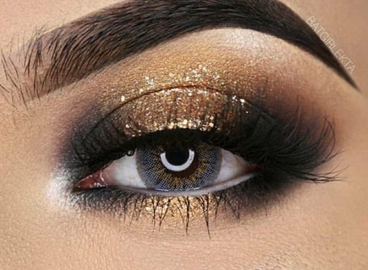 Gold & Black Eye Makeup