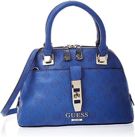 GUESS Peony Classic Small Dome Satchel, Cobalt