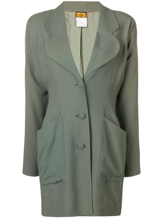 Fendi Pre-Owned Blazer Dress FNDWD280 Green | Farfetch