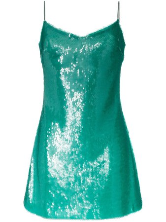 Natasha Zinko sequinned spaghetti strap mini dress $795 - Shop SS19 Online - Fast Delivery, Price