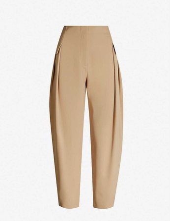 STELLA MCCARTNEY - Tapered high-rise stretch-wool trousers | Selfridges.com