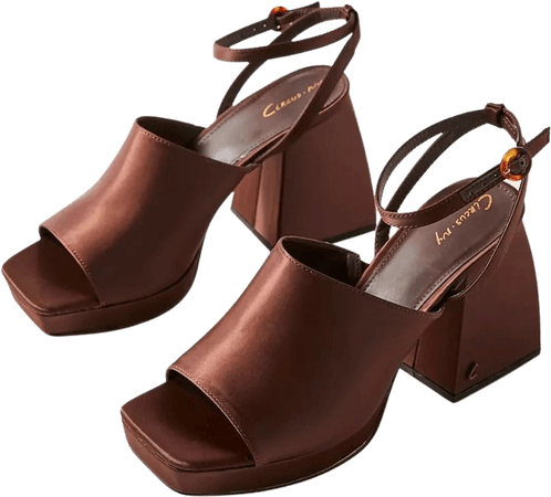 brown chunky sandals