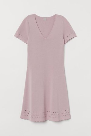 Fine-knit Dress - Vintage pink - Ladies | H&M US