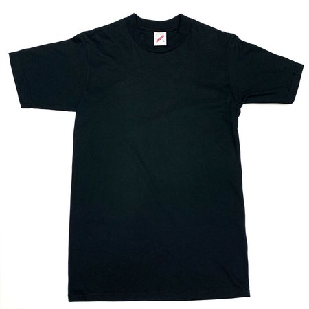 Vintage Jerzees T-Shirt Blank Black 90s Soft Thin 50/50 Blend Small | eBay