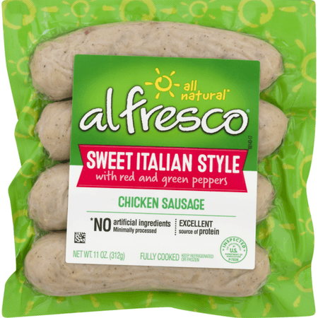 Alfresco Chicken Sausage, Sweet Italian Style, Vacuum Packed