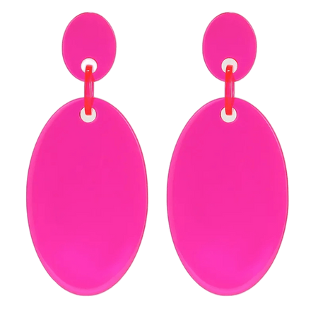 transparent pink acrylic earrings