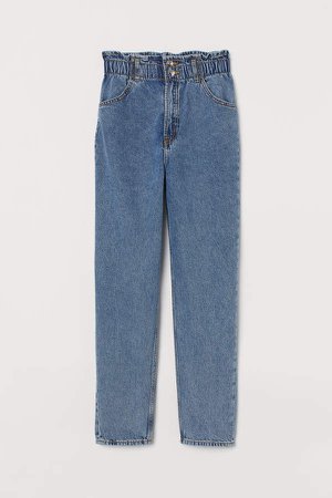 Tapered High Ankle Jeans - Blue