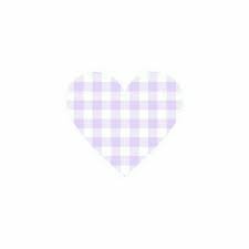 purple gingham heart
