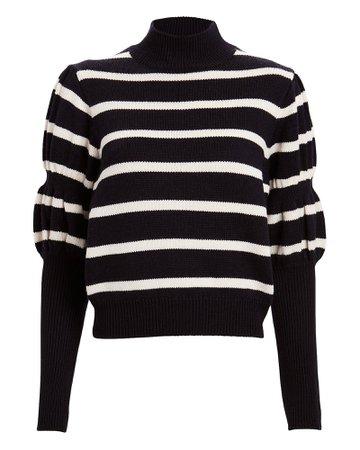 Derek Lam 10 Crosby | Elani Striped Wool Sweater | INTERMIX®