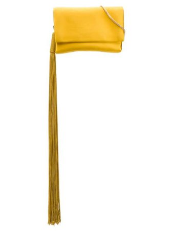Yellow Galvan Tassel Detail Shoulder Bag | Farfetch.com