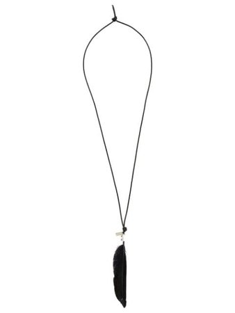 Ann Demeulemeester Feather Charm Necklace - Farfetch