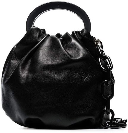 Gu_De black Posy chain-strap leather bag