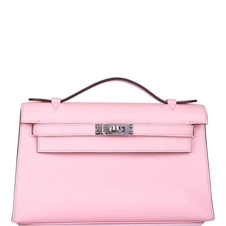 Hermes Kelly Pochette Rose Sakura Swift Palladium Hardware – Madison Avenue Couture