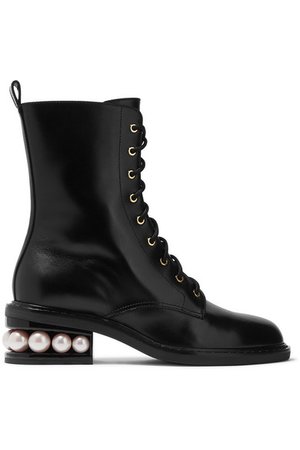 Nicholas Kirkwood | Casati embellished leather ankle boots | NET-A-PORTER.COM