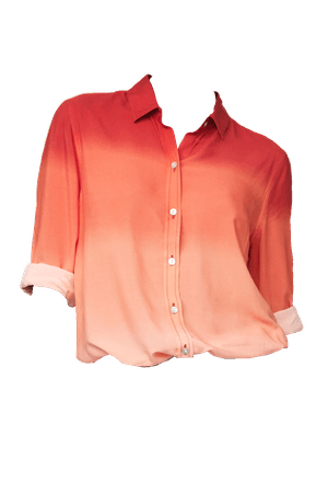 coral ombre button up top