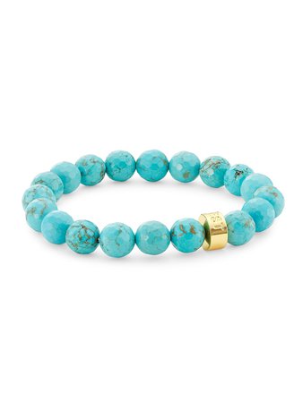 Nest Faceted Turquoise Stretch Bracelet