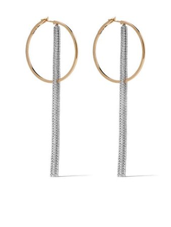 AS29 18kt Gold Diamond Icicle Hoop With Tassel Earrings | Farfetch.com