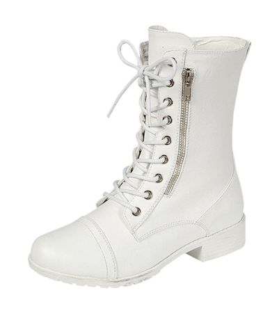 white combat boot