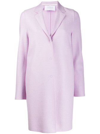 Harris Wharf London Cocoon single breasted coat purple A1301MLX - Farfetch