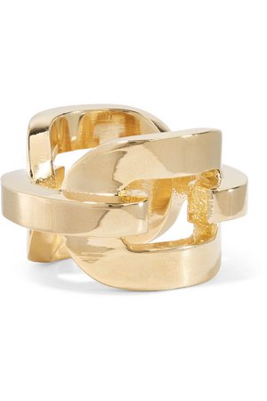 Jennifer Fisher | Chain Link gold-plated ring | NET-A-PORTER.COM